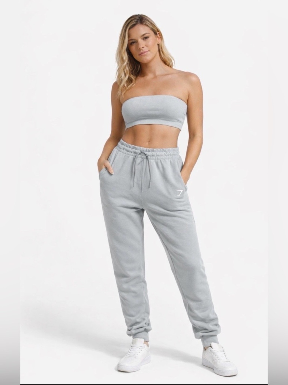 Gymshark Women’s Grey Size Small Power Joggers Silver Grey NEW